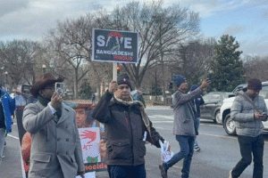 Demonstration at White House.